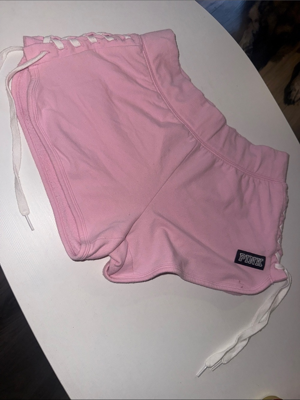 PINK Victoria's Secret Light Pink Drawstring Athletic Lounge Shorts